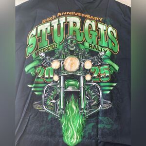 Sturgis 85th Anniversary Motorcycle Rally Button Shop Shirt Black XL NWOT